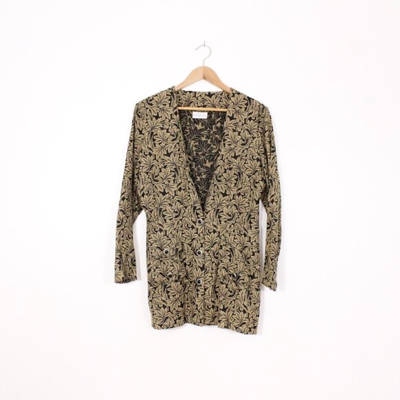 *Emblem Vintage Blazer Jacket Jacquard Brocade Material Braunstyle Black… - Picture 4 of 8